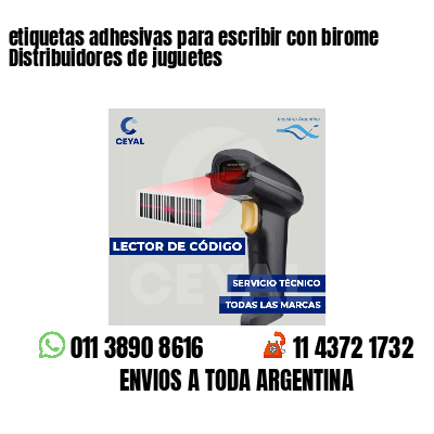 etiquetas adhesivas para escribir con birome Distribuidores de juguetes