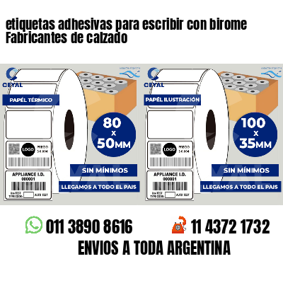 etiquetas adhesivas para escribir con birome Fabricantes de calzado
