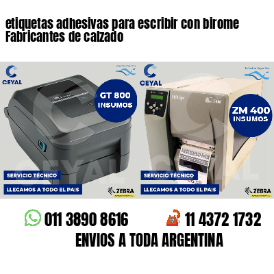 etiquetas adhesivas para escribir con birome Fabricantes de calzado