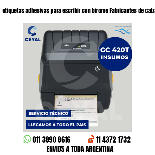 etiquetas adhesivas para escribir con birome Fabricantes de calzado