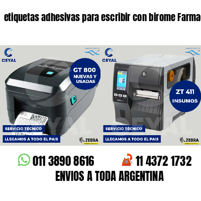 etiquetas adhesivas para escribir con birome Farmacias