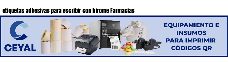 etiquetas adhesivas para escribir con birome Farmacias