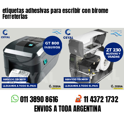 etiquetas adhesivas para escribir con birome Ferreterías