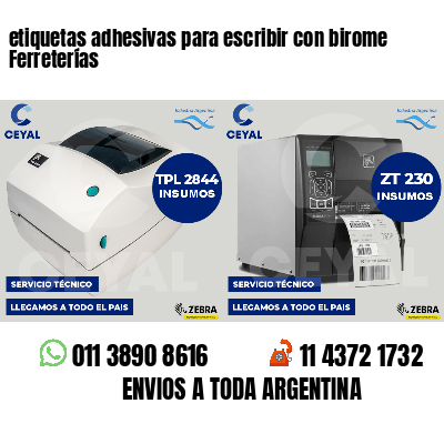 etiquetas adhesivas para escribir con birome Ferreterías