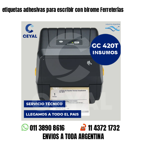 etiquetas adhesivas para escribir con birome Ferreterías