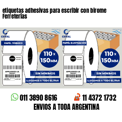 etiquetas adhesivas para escribir con birome Ferreterías