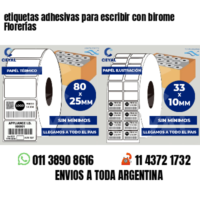 etiquetas adhesivas para escribir con birome Florerías
