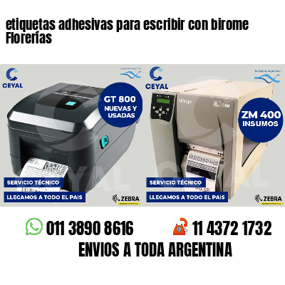 etiquetas adhesivas para escribir con birome Florerías