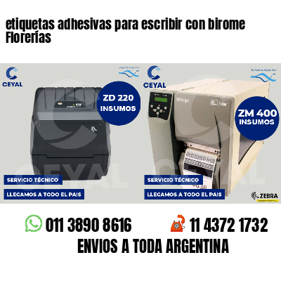 etiquetas adhesivas para escribir con birome Florerías