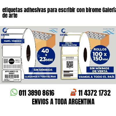 etiquetas adhesivas para escribir con birome Galerías de arte