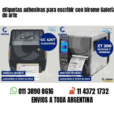 etiquetas adhesivas para escribir con birome Galerías de arte