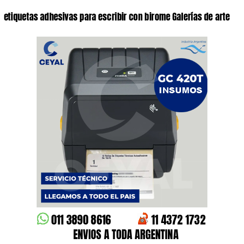 etiquetas adhesivas para escribir con birome Galerías de arte