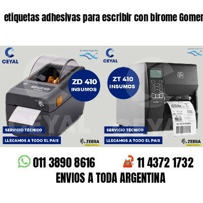 etiquetas adhesivas para escribir con birome Gomerías