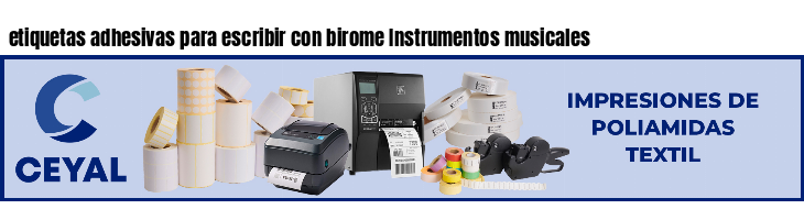 etiquetas adhesivas para escribir con birome Instrumentos musicales