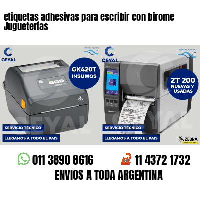 etiquetas adhesivas para escribir con birome Jugueterías