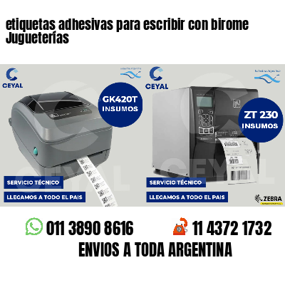 etiquetas adhesivas para escribir con birome Jugueterías