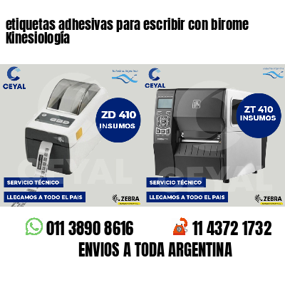 etiquetas adhesivas para escribir con birome Kinesiología