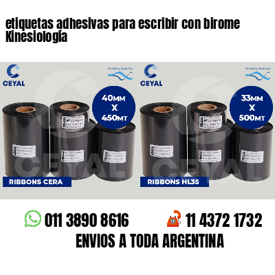 etiquetas adhesivas para escribir con birome Kinesiología