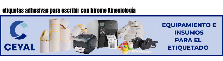 etiquetas adhesivas para escribir con birome Kinesiología