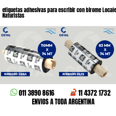 etiquetas adhesivas para escribir con birome Locales Naturistas