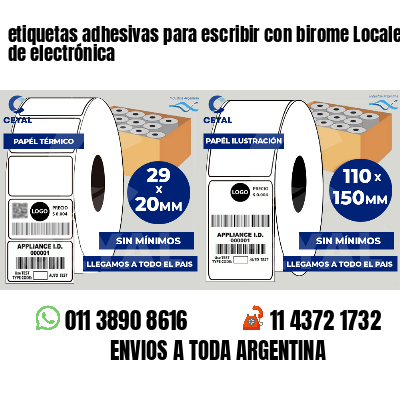 etiquetas adhesivas para escribir con birome Locales de electrónica