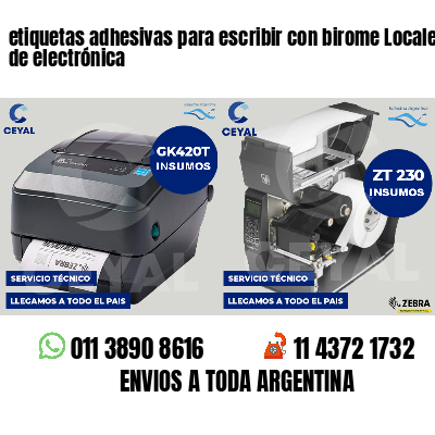 etiquetas adhesivas para escribir con birome Locales de electrónica