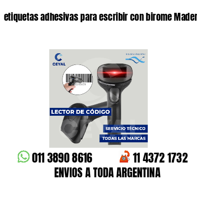 etiquetas adhesivas para escribir con birome Madereras