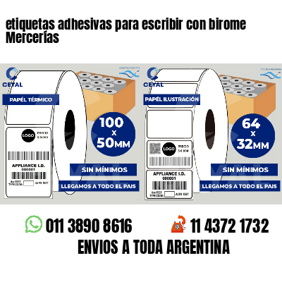 etiquetas adhesivas para escribir con birome Mercerías