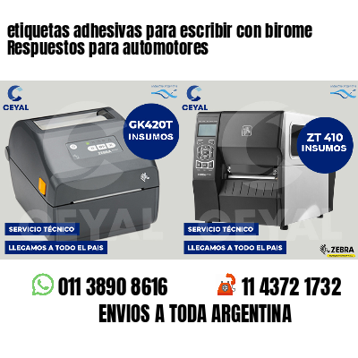 etiquetas adhesivas para escribir con birome Respuestos para automotores
