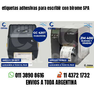 etiquetas adhesivas para escribir con birome SPA
