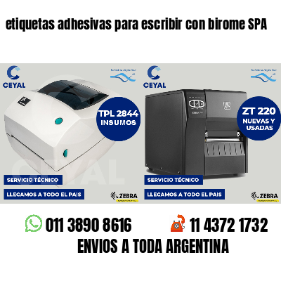 etiquetas adhesivas para escribir con birome SPA