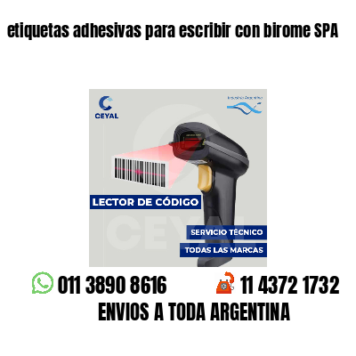 etiquetas adhesivas para escribir con birome SPA