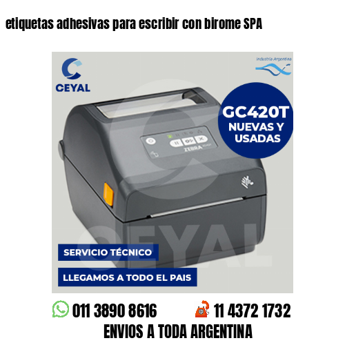 etiquetas adhesivas para escribir con birome SPA