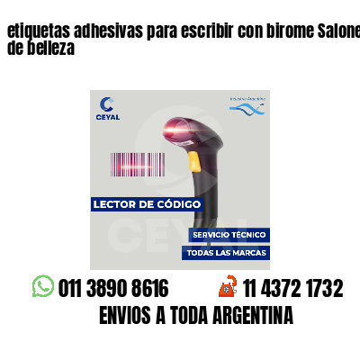 etiquetas adhesivas para escribir con birome Salones de belleza