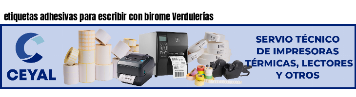 etiquetas adhesivas para escribir con birome Verdulerías