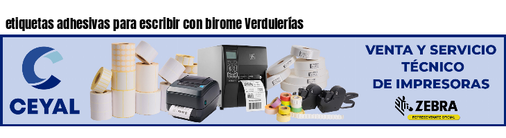 etiquetas adhesivas para escribir con birome Verdulerías