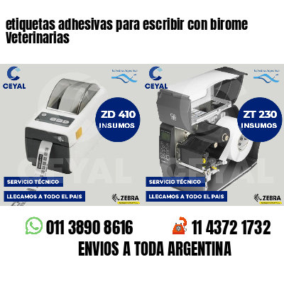 etiquetas adhesivas para escribir con birome Veterinarias