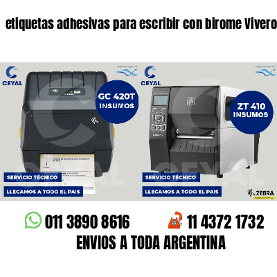 etiquetas adhesivas para escribir con birome Viveros