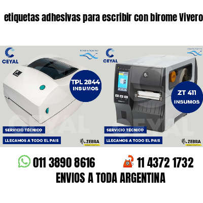 etiquetas adhesivas para escribir con birome Viveros