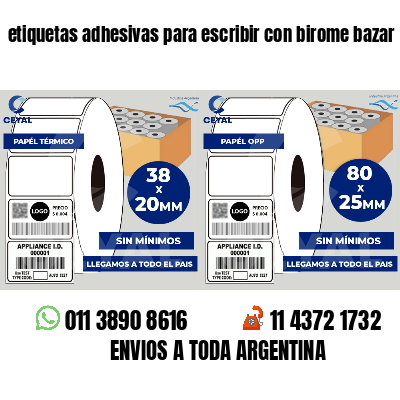 etiquetas adhesivas para escribir con birome bazar
