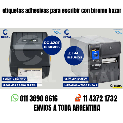 etiquetas adhesivas para escribir con birome bazar