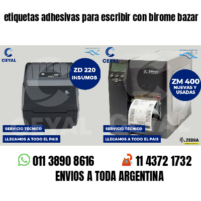 etiquetas adhesivas para escribir con birome bazar