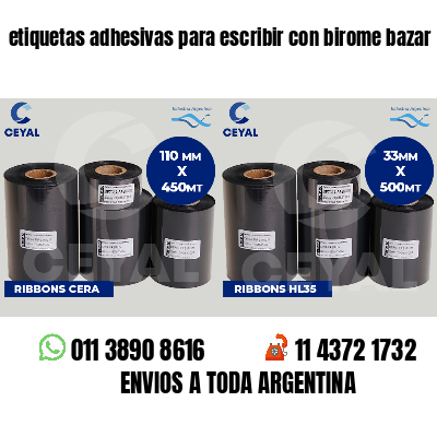 etiquetas adhesivas para escribir con birome bazar