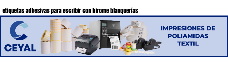 etiquetas adhesivas para escribir con birome blanquerías