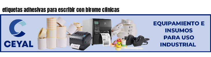 etiquetas adhesivas para escribir con birome clinicas