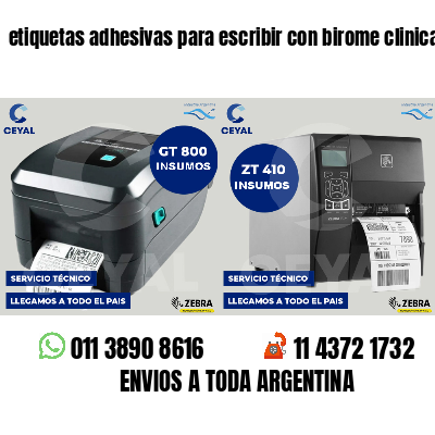 etiquetas adhesivas para escribir con birome clinicas