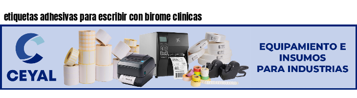 etiquetas adhesivas para escribir con birome clinicas