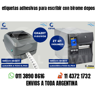 etiquetas adhesivas para escribir con birome depositos