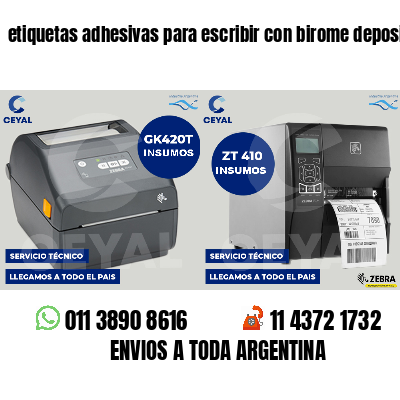 etiquetas adhesivas para escribir con birome depositos