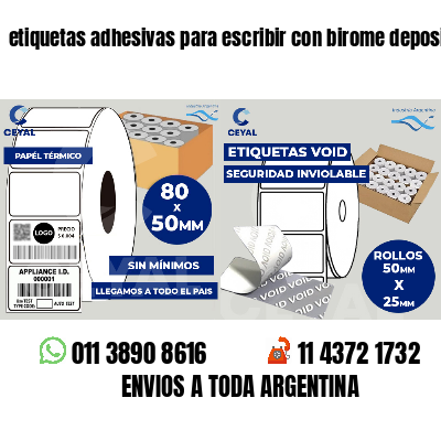 etiquetas adhesivas para escribir con birome depositos